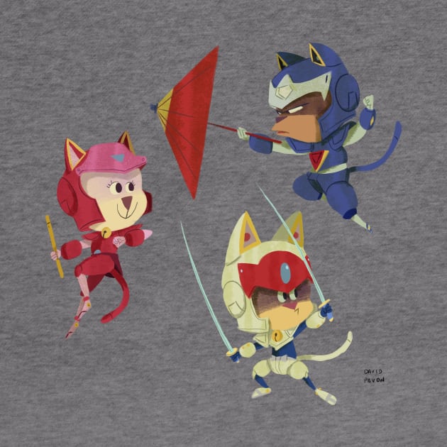 Samurai Pizza Cats by davidpavon